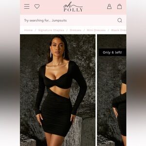 (Swipe for Pictures) Oh Polly Mini Black Dress